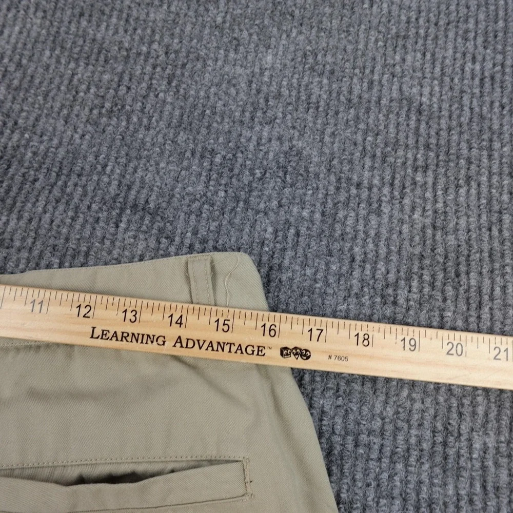 Vintage No Fear Shorts Mens 30 Beige Polyester Cotton Canvas Flat Front
